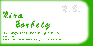 mira borbely business card